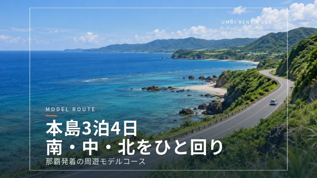 沖縄本島3泊4日モデルコース　北部・中部・南部をひと回り