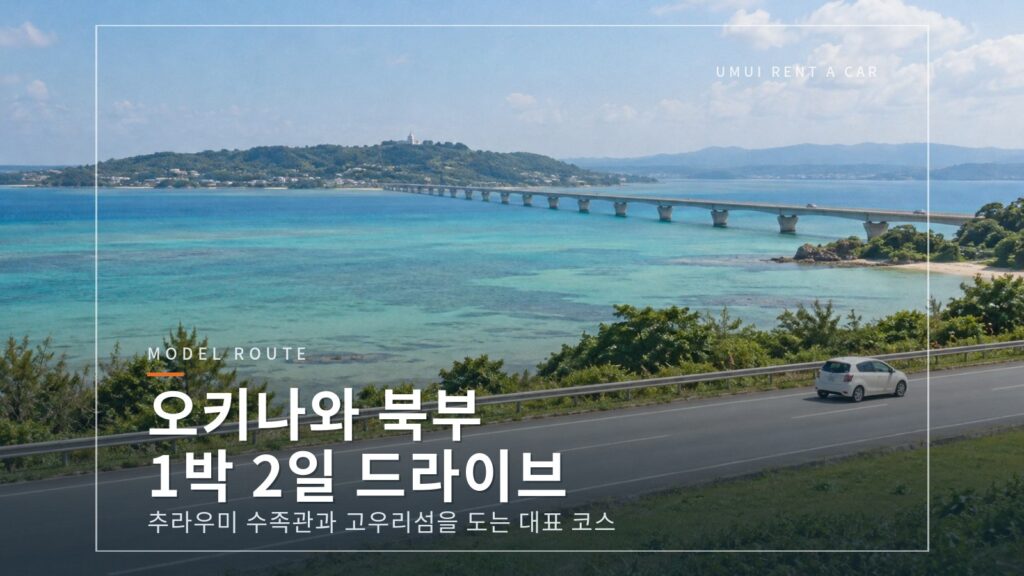나하공항 출발・북부 1박 2일 드라이브　추라우미 수족관과 고우리섬을 도는 대표 코스
