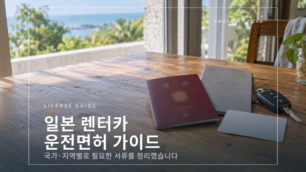 해외 방문객 안내: 일본에서 렌터카를 운전하는 데 필요한 면허증(국가·지역별)